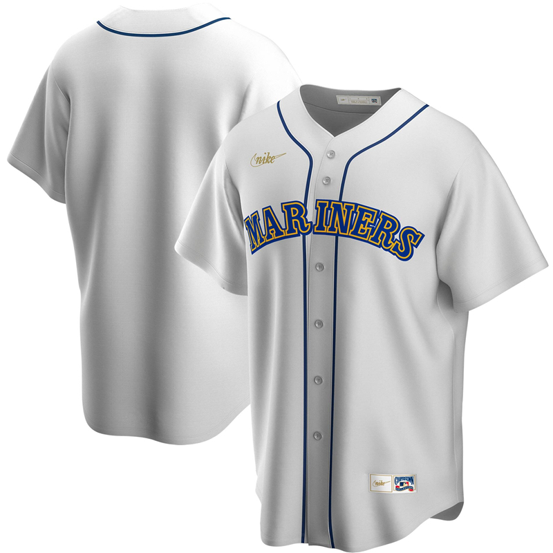 2020 MLB Men Seattle Mariners Nike White Home Cooperstown Collection Team Jersey 1